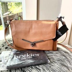 NWT Botkier genuine leather crossbody cognac